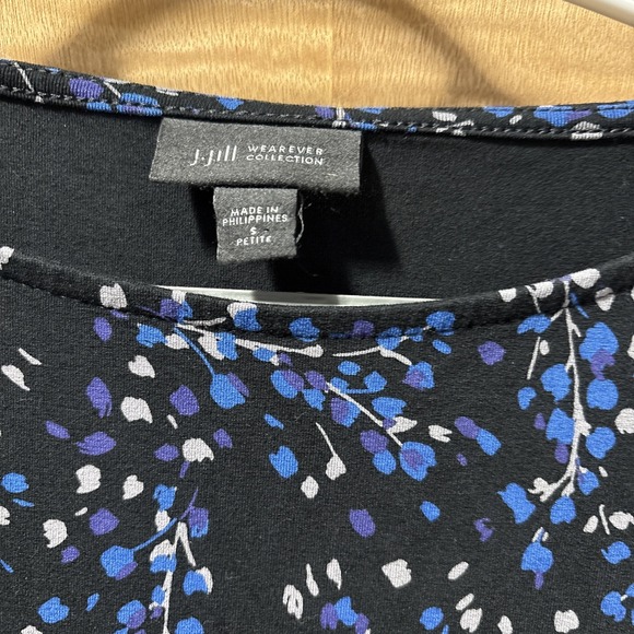 J. Jill Women's Short Sleeve Floral Print Knee Length Dress Size Small - Picture 2 of 7